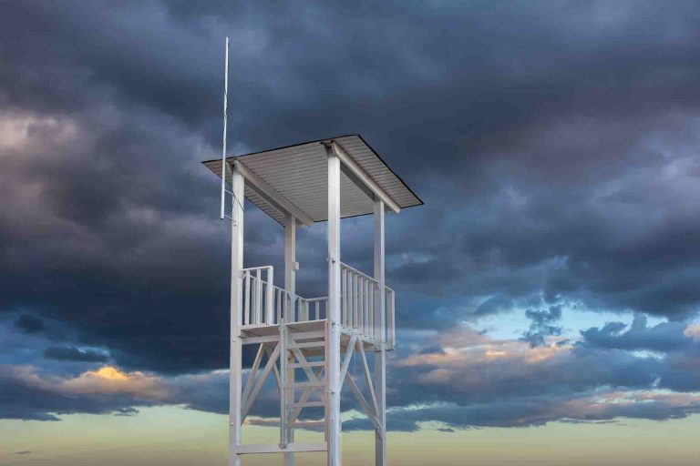 Lifeguard tower, Nerja, Spain.